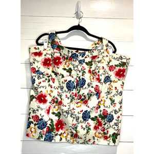NWT Monroe and Main RETRO FIT FLoral Halter TOp Plus Size 2X